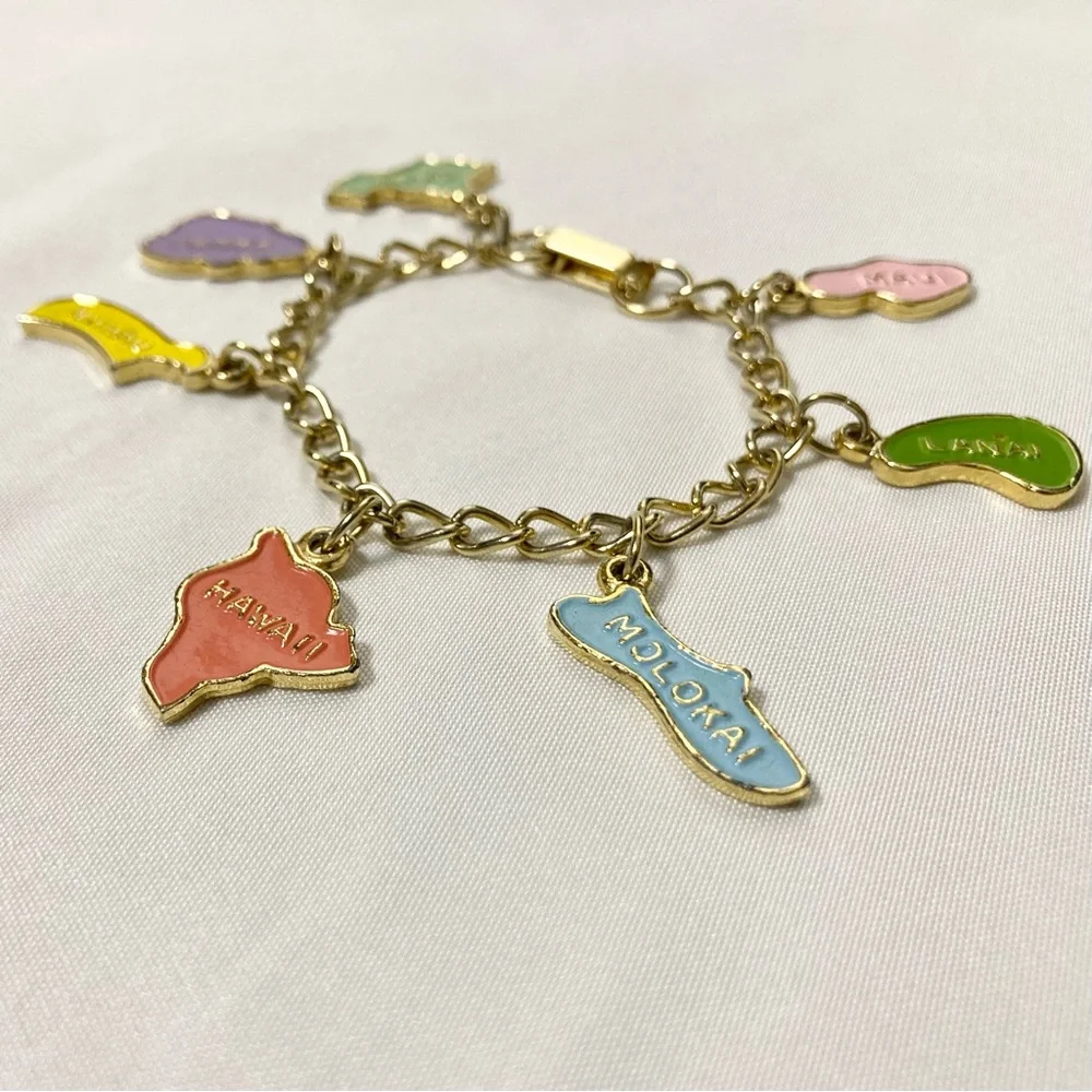 ⭐️ Vintage Islands Of Hawaii Little Girls Charm Bracelet